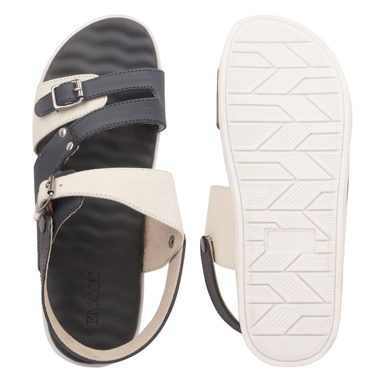 Premium Men Softy Full Grain Genuine Leather Slipper, Sandal cum Chappal - EP002*3